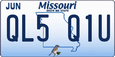 MO license plate QL5Q1U