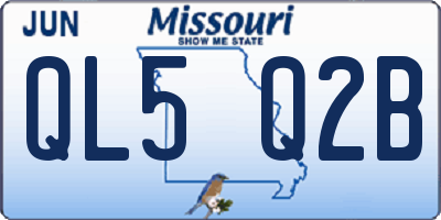 MO license plate QL5Q2B