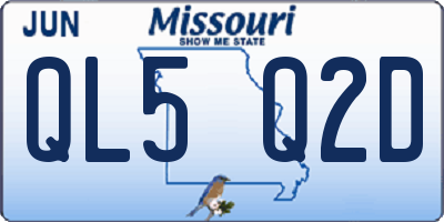 MO license plate QL5Q2D
