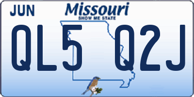 MO license plate QL5Q2J