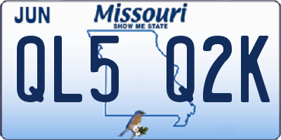 MO license plate QL5Q2K