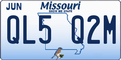 MO license plate QL5Q2M
