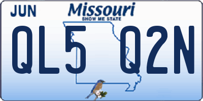 MO license plate QL5Q2N