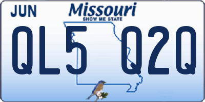 MO license plate QL5Q2Q