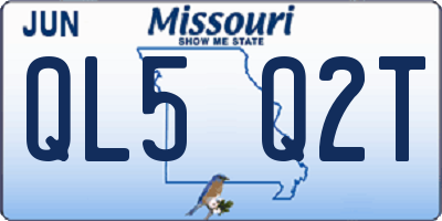 MO license plate QL5Q2T