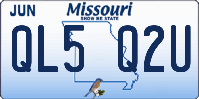 MO license plate QL5Q2U