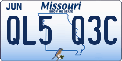 MO license plate QL5Q3C