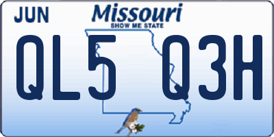 MO license plate QL5Q3H