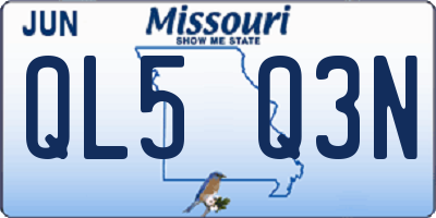 MO license plate QL5Q3N