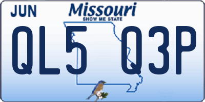 MO license plate QL5Q3P
