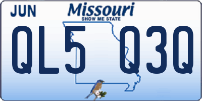 MO license plate QL5Q3Q