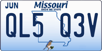 MO license plate QL5Q3V