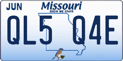 MO license plate QL5Q4E