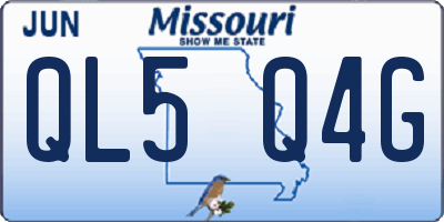MO license plate QL5Q4G