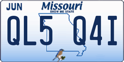 MO license plate QL5Q4I