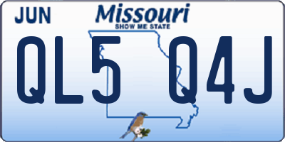 MO license plate QL5Q4J