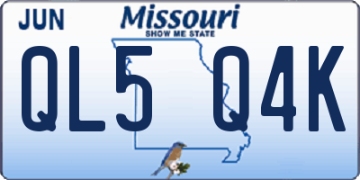MO license plate QL5Q4K