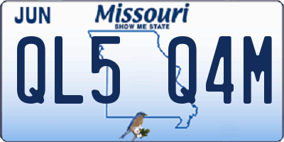 MO license plate QL5Q4M