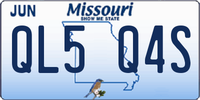 MO license plate QL5Q4S
