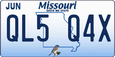 MO license plate QL5Q4X