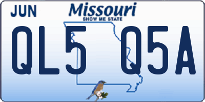 MO license plate QL5Q5A