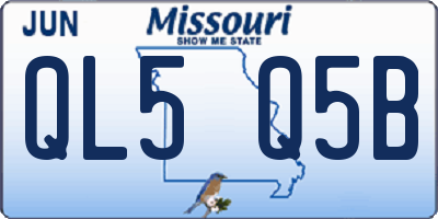MO license plate QL5Q5B