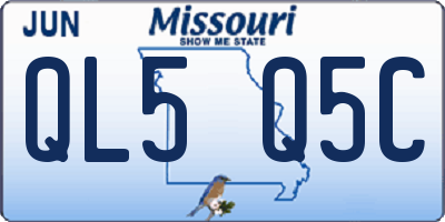 MO license plate QL5Q5C