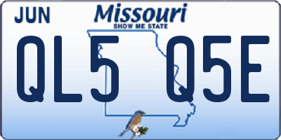 MO license plate QL5Q5E