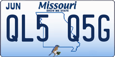 MO license plate QL5Q5G