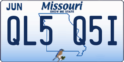 MO license plate QL5Q5I