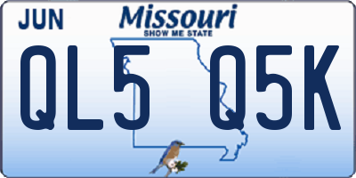 MO license plate QL5Q5K