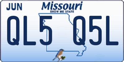 MO license plate QL5Q5L