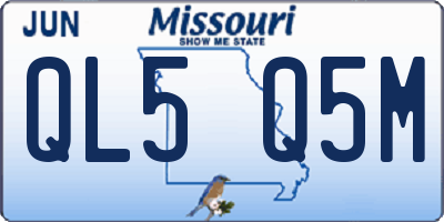 MO license plate QL5Q5M