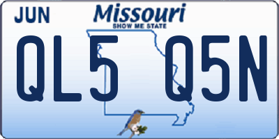 MO license plate QL5Q5N