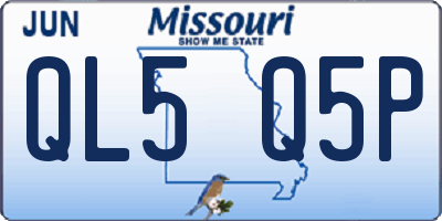 MO license plate QL5Q5P