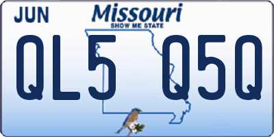 MO license plate QL5Q5Q
