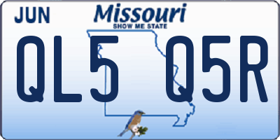 MO license plate QL5Q5R