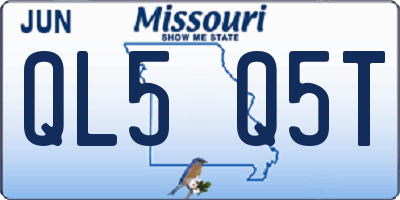 MO license plate QL5Q5T