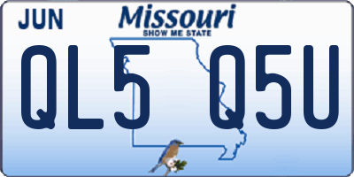 MO license plate QL5Q5U