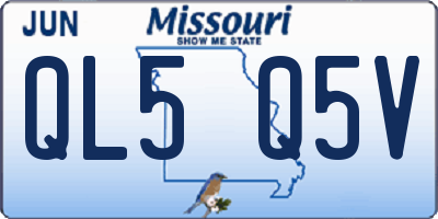 MO license plate QL5Q5V