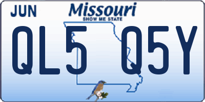 MO license plate QL5Q5Y