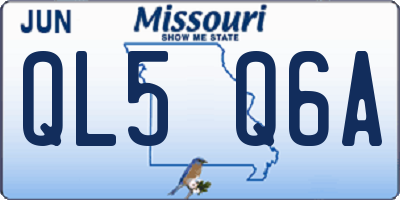 MO license plate QL5Q6A