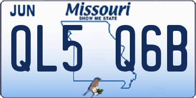 MO license plate QL5Q6B