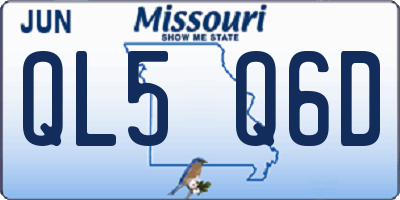 MO license plate QL5Q6D