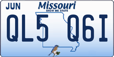 MO license plate QL5Q6I