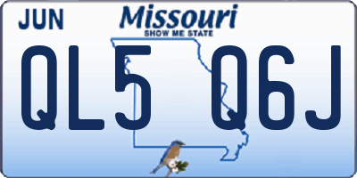 MO license plate QL5Q6J