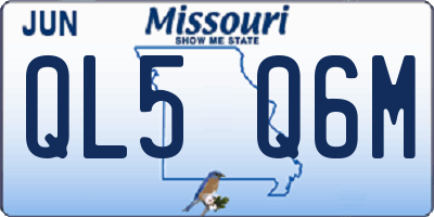 MO license plate QL5Q6M