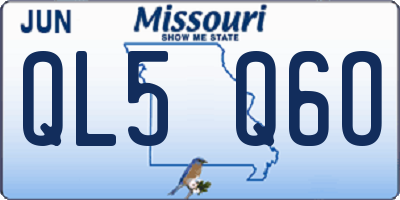 MO license plate QL5Q6O