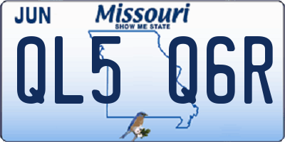 MO license plate QL5Q6R