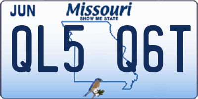 MO license plate QL5Q6T